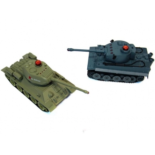 Радиоуправляемый танковый бой "T-34 и Тигр" (на аккум., свет, звук), 1:32 ABtoys