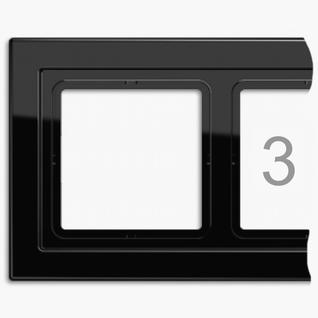Рамка Jung LS-design (LSD983SW) 3 поста черная пластик