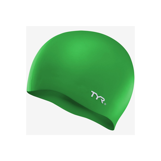 Шапочка для плавания Tyr Wrinkle-free Silicone Cap, силикон, Lcsl/310, зеленый