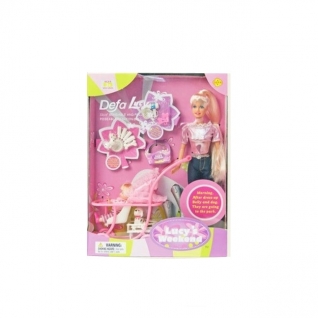 Кукла "Уик-энд Люси" - Люси с малышом, в розовой кофте Defa Lucy