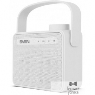 Sven SVEN PS-72, белый (6 Вт, Bluetooth, FM, USB, microSD, ручка )