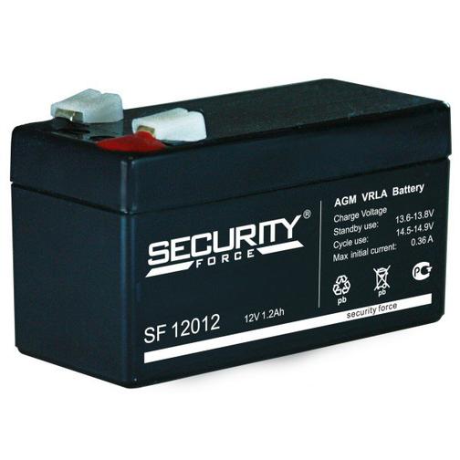 Аккумулятор Security Force герметичный свинцово-кислотный 12 В 1,2 А/ч ИНТЕМС 42881628
