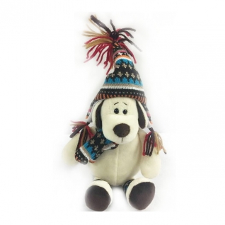 Мягкая игрушка "Собака в шапке", 24 см ABtoys