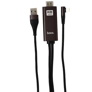Кабель Video Hoco UA14 Lightning to HDMI cable (8pin & HDTV) 2.0m Черный