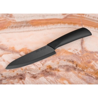 Керамические ножи, овощечистки. Подставки для ножей. Продукция Samura. Samura Нож универсальный керамический Samura 145 мм черная керамика NW-SC-0082B