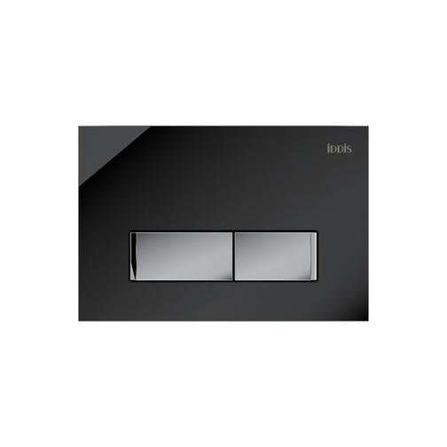 Клавиша смыва IDDIS Uniglass универсальная черное стекло 010 (UNG10GBi77) 42643081 1