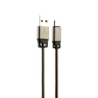 USB дата-кабель Hoco U27 Golden shield MicroUSB (1.2 м) Графитовый