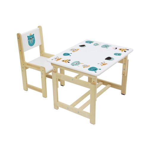 Столик и стульчик Polini Комплект растущей детской мебели Polini kids Eco 400 SM 68х55 см 42746257 24