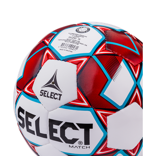 Мяч футбольный Select Match Fifa №5, белый/синий/красный (5)