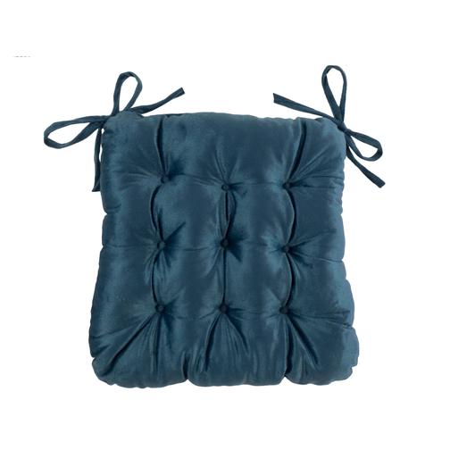 Подушка на стул ПМ: Инфотекс Сидушка с завязками (синяя LinenWay) 42750323