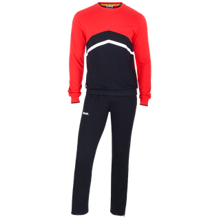 Тренировочный костюм детский Jögel Jcs-4201-621, хлопок, черный/красный/белый размер YM