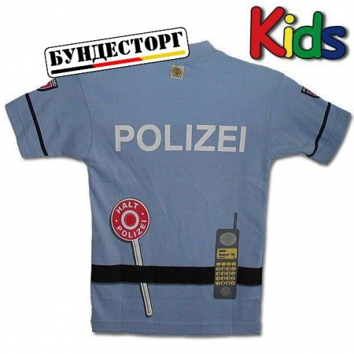 Футболка детская Polizei Cиняя 5024526 1