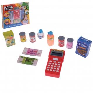 Игровой набор "Идем в магазин" с кассой-калькулятором (свет, звук) Sima-Land