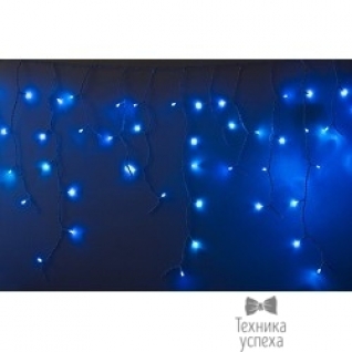 Neon-night Гирлянда Айсикл (бахрома) светодиодный, 2,4 х 0,6 м, белый провод, 220В, диоды синие 255-033-6