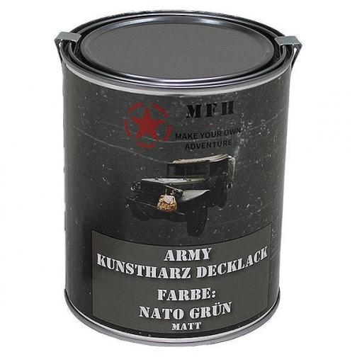 MFH Лак защитный Army, цвет матово-зеленый НАТО, 1 л. 5036919