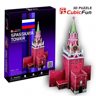 Архитектурный 3D пазл "Спасская башня" (Россия), 33 дет. CubicFun