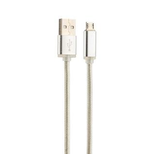 USB дата-кабель COTEetCI M23 NYLON series MicroUSB CS2131-0.2M-TS (0.2m) серебристый