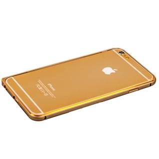 Бампер Fashion Case для iPhone 6s Plus/ 6 Plus (5.5) металлический (замок сбоку) золотистый с золотой полоской