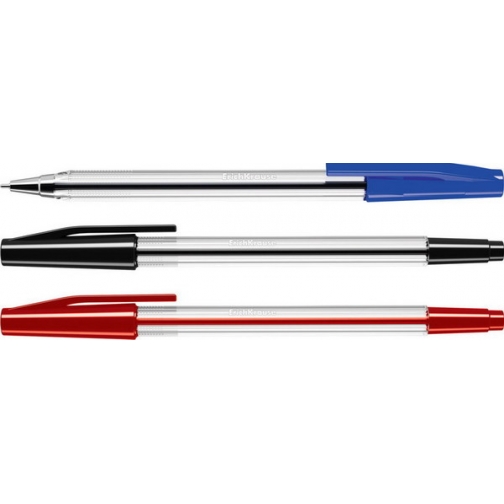 Ручка шариковая ULTRA L-10, в наборе из 3 штук: синяя, черная, красная, пакет, толщина линии 0,25 мм, ErichKrause 37923847