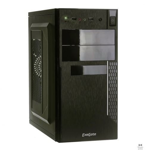 EXEGATE Exegate EX272740RUS Корпус MinitowerQA-411 Black, mATX, <XP450, Black, 120mm> 2*USB, Audio 37403146