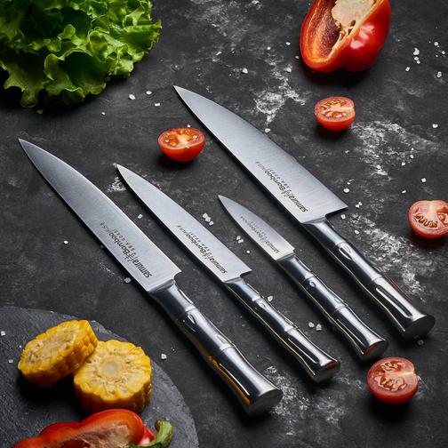 Нож кухонный стальной для нарезки Samura Bamboo 42882912 1