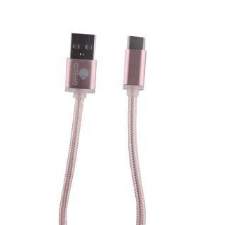 USB дата-кабель COTEetCI M20 NYLON series Type-C Cable CS2128-0.2M-MRG (0.2m) Розовое-золото