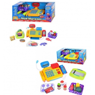 Игровой набор "Мой магазин" с кассой (свет, звук), 20 предметов Joy Toy