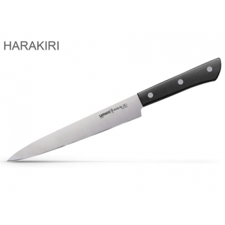 Керамические ножи, овощечистки. Подставки для ножей. Продукция Samura. Samura Нож кухонный "SAMURA HARAKIRI" слайсер (для нарезки) NW-SHR-0045B