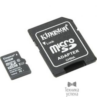 Kingston Micro SecureDigital 16Gb Kingston SDC10G2/16GB MicroSDHC Class 10, SD adapter