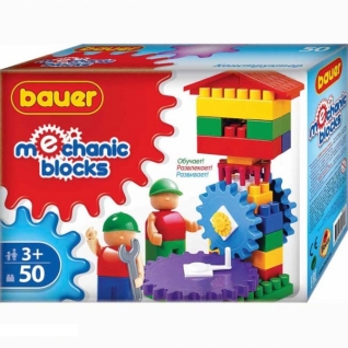 Детский конструктор "Mechanic Blocks" - Домик, 50 деталей Bauer
