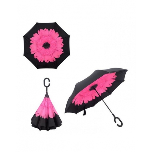 Обратный зонт наоборот Антизонт Розовый пион Umbrella 37697878 1