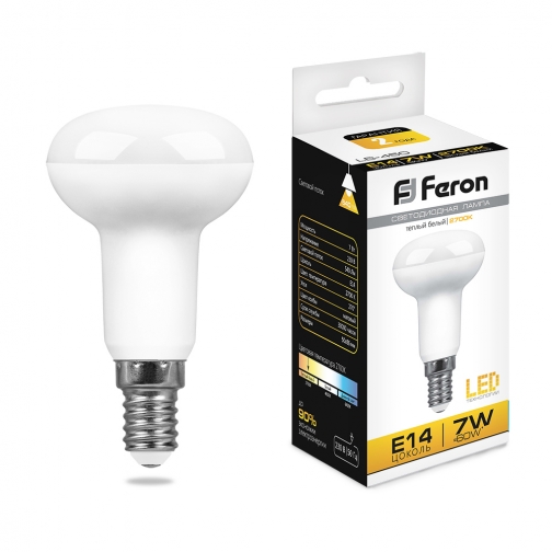 Светодиодная лампа Feron LB-450 (7W) 230V E14 2700K R50 8164907