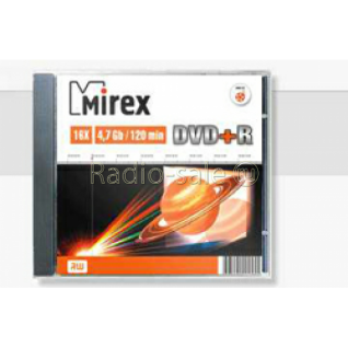 Диск DVD+R Mirex 4,7GB, 16x, SLIM-футляр (UL130013A1S)