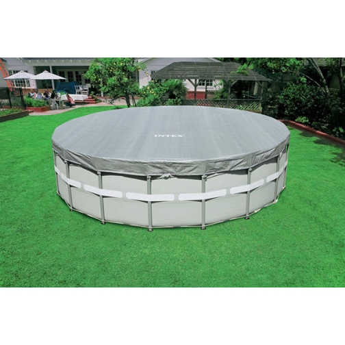 Тент для круглого каркасного бассейна Deluxe Pool Cover, 549 см Intex 37711796 2