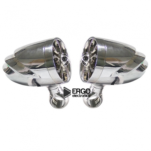 Мотоакустика Ergo ER600M (встроенный усилитель, 4” Hi-Fi динамики 2 шт. 2х100 Вт.) хром Ergo 6651346 2
