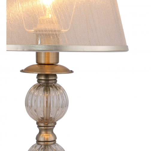 Настольная лампа St Luce Бронза, Прозрачный/Бежевый, Бронза E14 1*40W 37397030 4