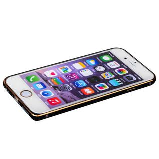 Бампер металлический iBacks Arc-shaped Damascus Aluminium Bumper for iPhone 6s/ 6 (4.7) - gold edge (ip60012) Black Черный