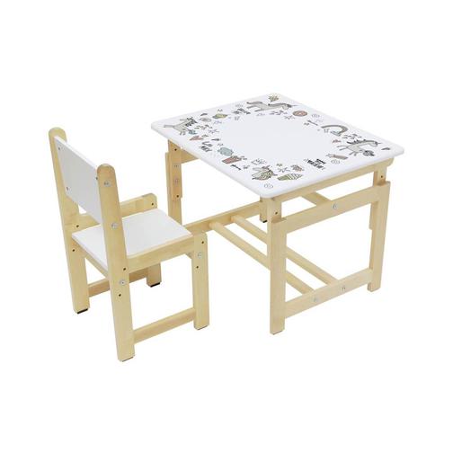 Столик и стульчик Polini Комплект растущей детской мебели Polini kids Eco 400 SM 68х55 см 42746257 22