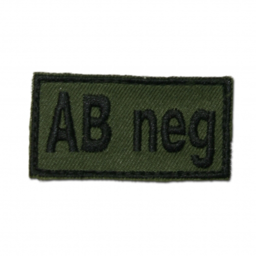 Знак группа крови Abzeichen Bloodpatch AB Negativ олива 5019896