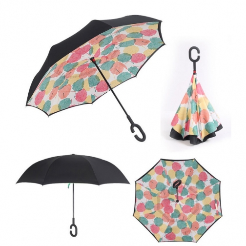 Обратный зонт наоборот Антизонт Осенние листья Umbrella 37697872