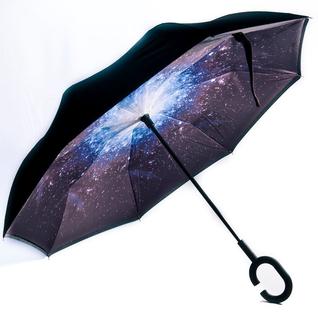 Обратный зонт наоборот Антизонт звездное Небо Umbrella