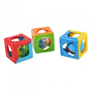 Развивающие кубики-погремушки, 3 шт. PlayGo