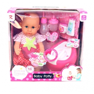 Кукла Baby Potty с аксессуарами (звук, пьет, писает), 35 см Shantou