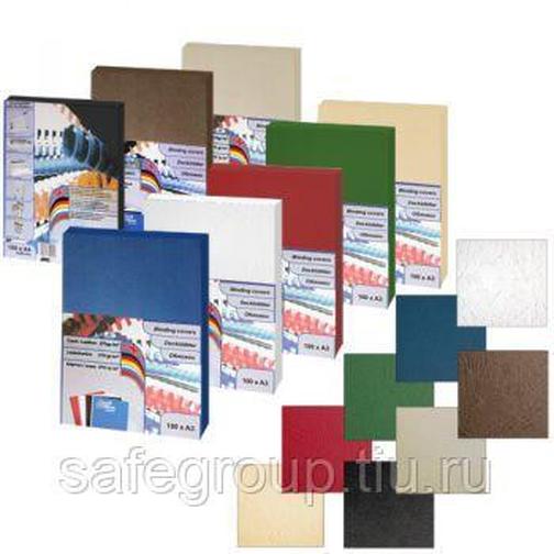 Обложки картон-кожа ProfiOffice, А4, коричневый 42816713