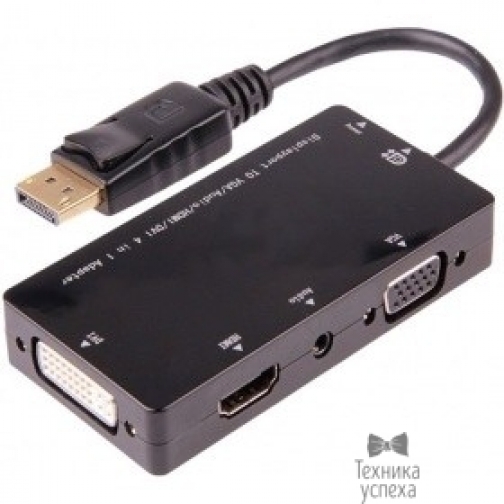 Orient ORIENT Кабель-адаптер C311, DisplayPort M -> HDMI/ DVI-I/ VGA+Audio, длина 0.2 метра, черный (30571) 8945251