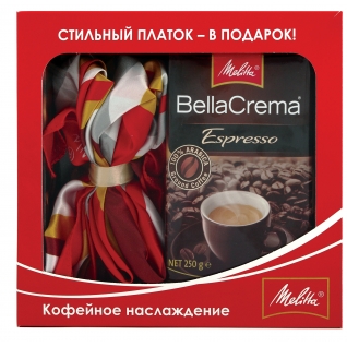 46111 Melitta Подарочный набор Кофе Melitta BellaCrema Espresso 250 с ...