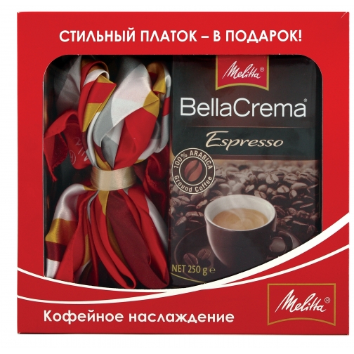 46111 Melitta Подарочный набор Кофе Melitta BellaCrema Espresso 250 с ... 1200847