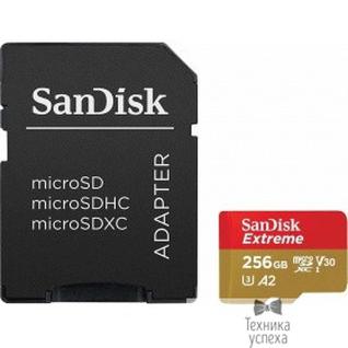 SanDisk Флеш-накопитель Sandisk Карта памяти Sandisk Extreme microSDXC 256GB + SD Adapter + Rescue Pro Deluxe 160MB/s A2 C10 V30 UHS-I U5 SDSQXA1-256G-GN6MA