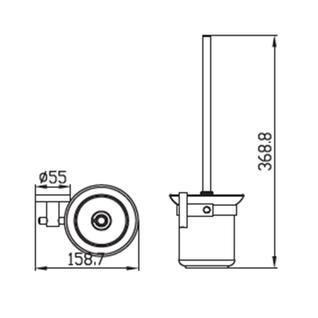 KAISER KH-4106, Держатель для туалетной щетки(ершик) настенный KAISER бронза (латунь)