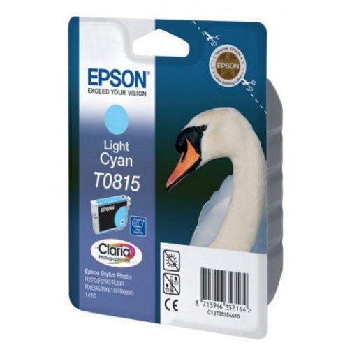 Оригинальный картридж T08154A для EPSON ST R270, R290, RX590 светло-голубой, увеличенный, струйный 8201-01 850675